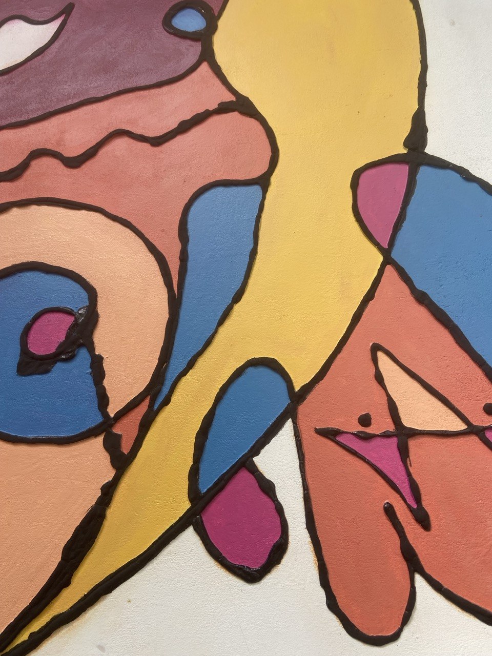 Ein Bildausschnitts der Iuliana von Lisa man sieht bunte Flächen